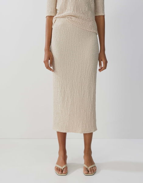 someday Structured midi skirt - Osense - beige (20003)