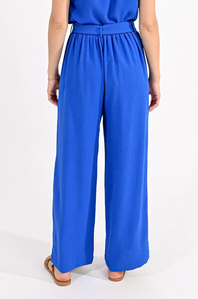 Molly Bracken Pantalon large à nouer - bleu (COBALT BLUE)