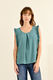 Molly Bracken Top with pleated armholes - green (SAGE GREEN)