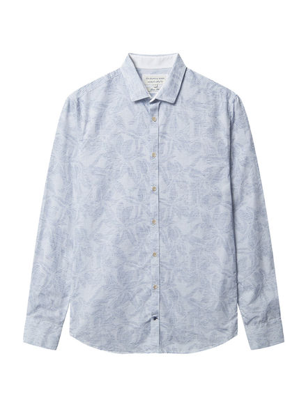 Colours & Sons Shirt with allover print - white/blue (606)