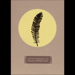 Räder Funeral card - Feather  - gray (0)