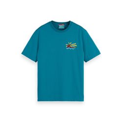 Scotch & Soda T-Shirt mit Artwork  - blau (716)