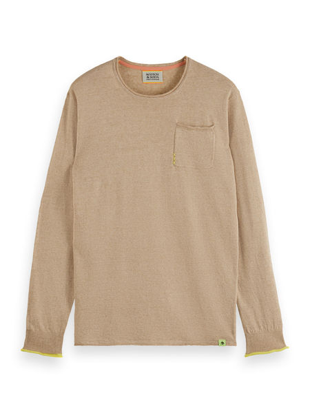 Scotch & Soda Linen Cotton Blend Sweater - beige (6896)