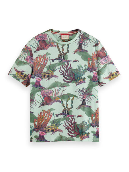 Scotch & Soda T-shirt with all-over print - green (7206)