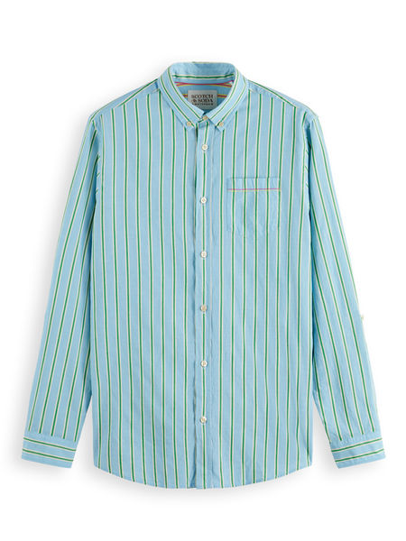 Scotch & Soda Striped shirt - green/blue (6106)