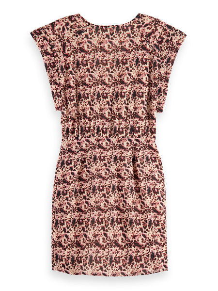 Scotch & Soda Mini-robe à motifs superposés - rose/violet (7244)