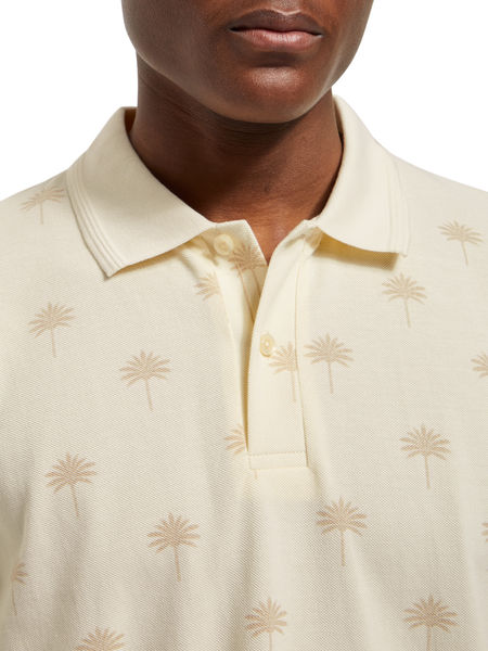 Scotch & Soda Polo with all-over pattern - beige (1536)