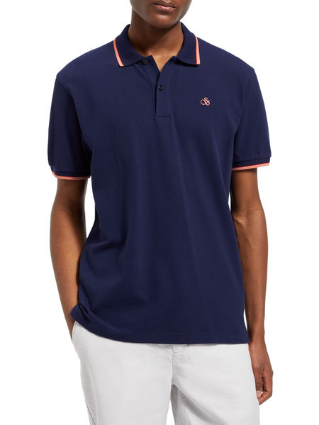 Scotch & Soda Polo with contrasting colors - blue (7007)