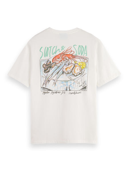 Scotch & Soda T-shirt with artwork  - beige (1)