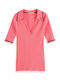 Scotch & Soda T-shirt à structure côtelée  - rose (6876)
