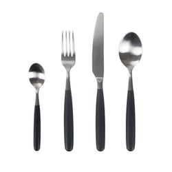 Pomax 16-piece cutlery set - silver/blue (BLA)