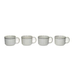 Pomax Set tasses - Tulua - blanc/gris (WHI)