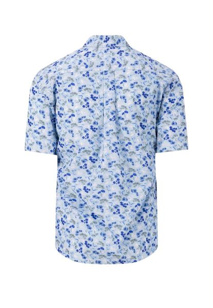 Fynch Hatton Summer print shirt   - blue (607)