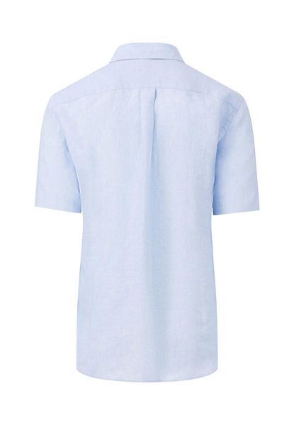 Fynch Hatton Linen shirt with button-down collar - blue (607)
