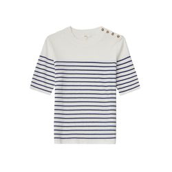 Yerse Sweater with striped pattern - white/blue (255)