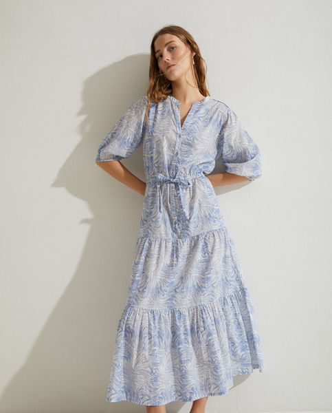 Yerse Dress with all-over pattern - blue (151)