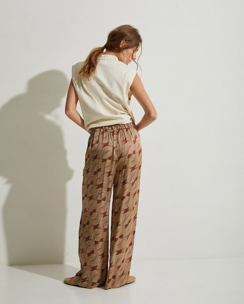 Yerse Pantalon à motif all-over - brun (113)