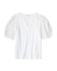 Yerse T-Shirt mit bestickten Ärmeln - weiß (1)