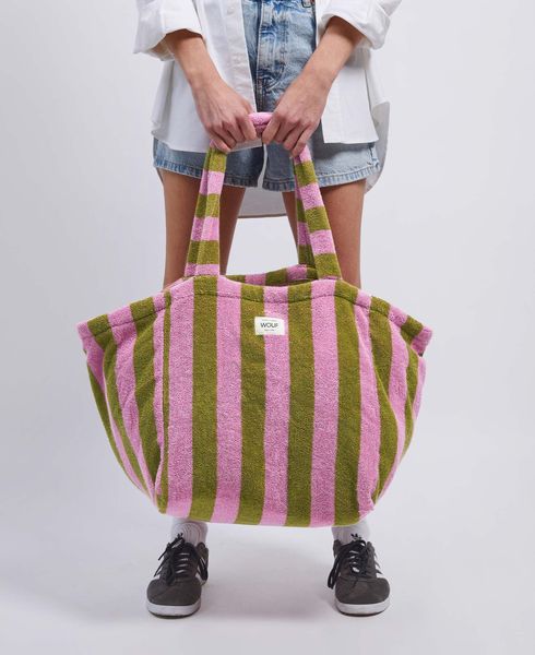 WOUF Large tote bag - Menorca - pink/green (00)
