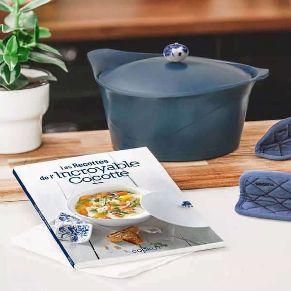 Cookut Cocotte recipe book FR - white/blue (00)