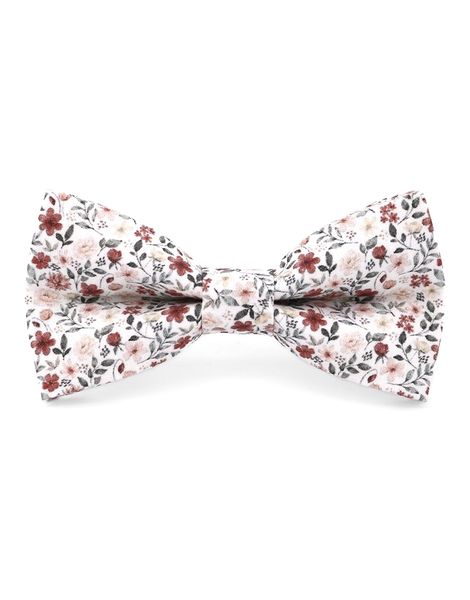 Mr. Célestin Bow tie - Naro  - white/red (Sunset Serenade)