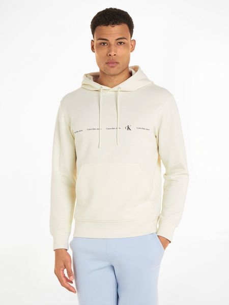 Calvin Klein Jeans Repeat logo hoodie - white (CGA)