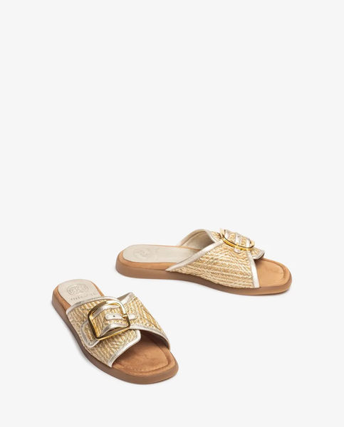 Unisa Flat sandals - gold/beige (GOLD)