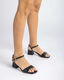 Unisa Sandals with a wide heel - black (BLACK)