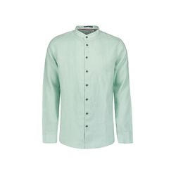 No Excess Shirt Granddad Linen Solid - green (58)
