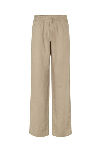 Samsøe & Samsøe Linen pants - Hoys String - beige (CHINCHILLA)