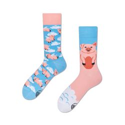 Many Mornings Socken - Piggy Dream - pink/blau (00)