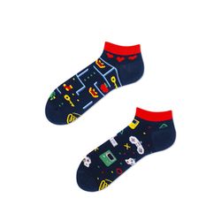 Many Mornings Socks GAME OVER LOW - gray/blue (00)