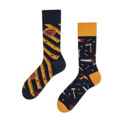 Many Mornings Socks - The Handyman - yellow/blue (00)
