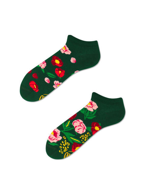 Many Mornings Socken - Flower Power - grün (00)