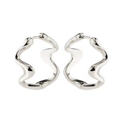 Pilgrim Recycled hoops  - Moon - silver (SILVER)