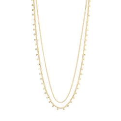 Pilgrim Recycled necklace 2-in-1 - Bloom - gold (GOLD)