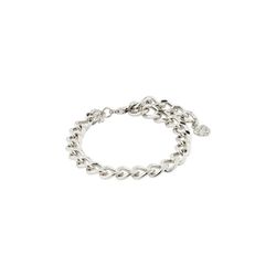 Pilgrim Recycled curb chain bracelet - Charm - silver (SILVER)