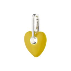 Pilgrim Recycled heart pendant - Charm - silver/yellow (SILVER)