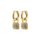 Pilgrim Recycled crystal hoop earrings - Cindy - gold (GOLD)