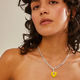 Pilgrim Recycled heart pendant - Charm - silver/yellow (SILVER)