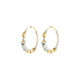 Pilgrim Hoop earrings - Force - gold/white (GOLD)