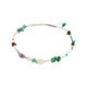 Pilgrim Ankle bracelet - Force - white/green (SILVER)