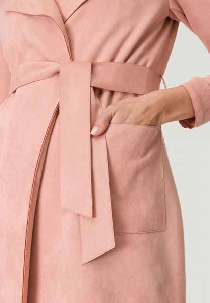 Zero Short coat in leather look - pink (4383)