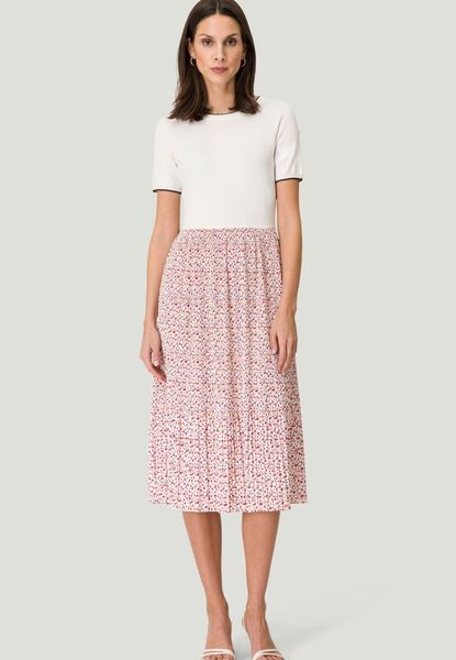 Zero Floral dress with pleated skirt - white/violet/pink (1861)