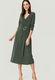 Zero Elegant midi dress with ruffles - green (5655)