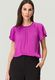 Zero Satin blouse with flounced sleeves - purple (6025)