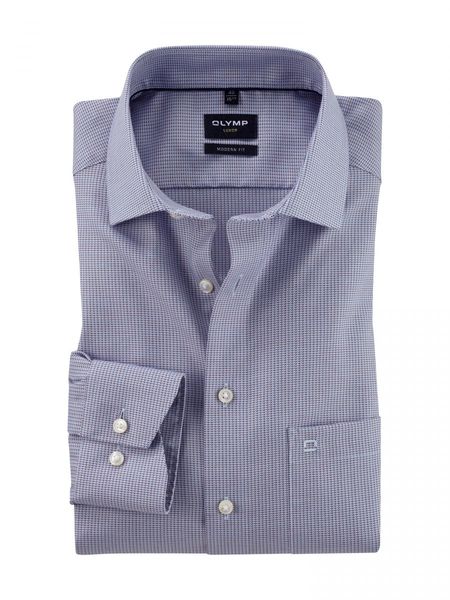 Olymp Business shirt : Modern Fit - red/blue (33)