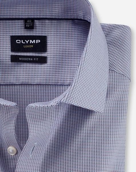 Olymp Businesshemd : Modern Fit - rot/blau (33)