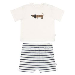 Lässig Pyjama - Chien - blanc/bleu (navy)