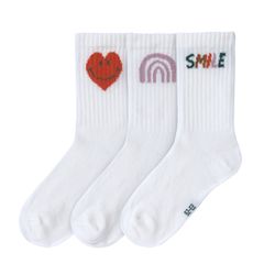 Lässig Tennis socks - Little Gang - white (Smile)